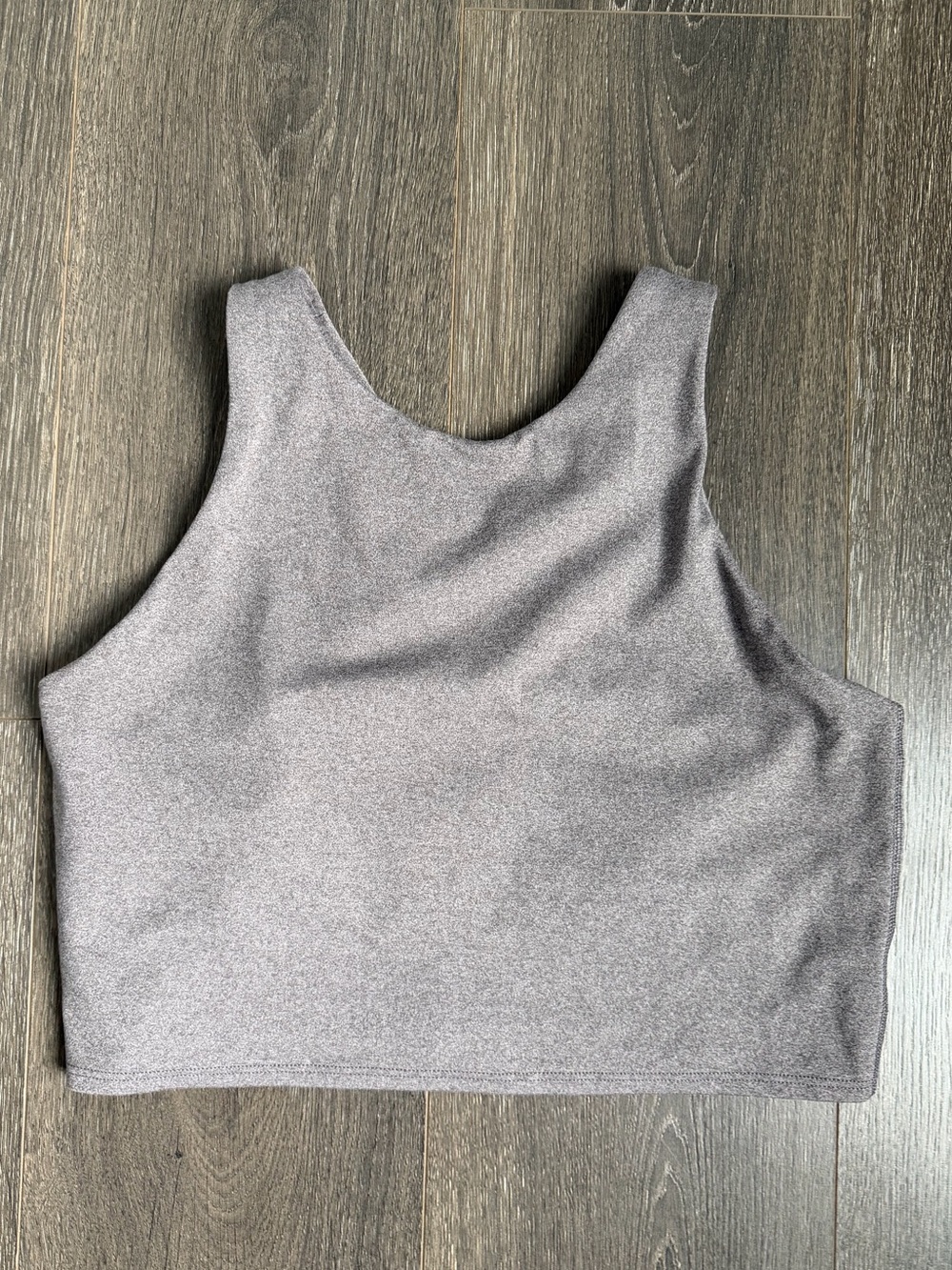 Athleta Grey High-Neck Crop Sports Bra - Picture 2 of 6